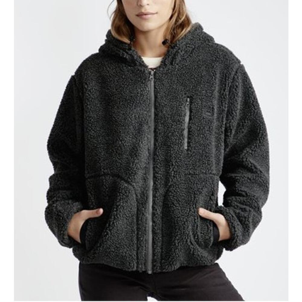 Billabong Women's Switchback Gray Sherpa Jacket Size M